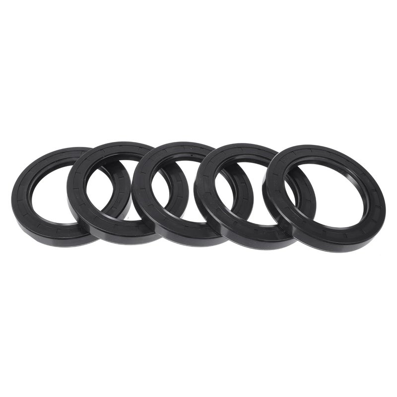 RATCHROLL Universal Oil Seal TC Double Lip W Steel Spring Seal Ring Rotary Shaft Seal 70x100x13mm High Pressure NBR Rubber Black 5 Pcs - Image 1